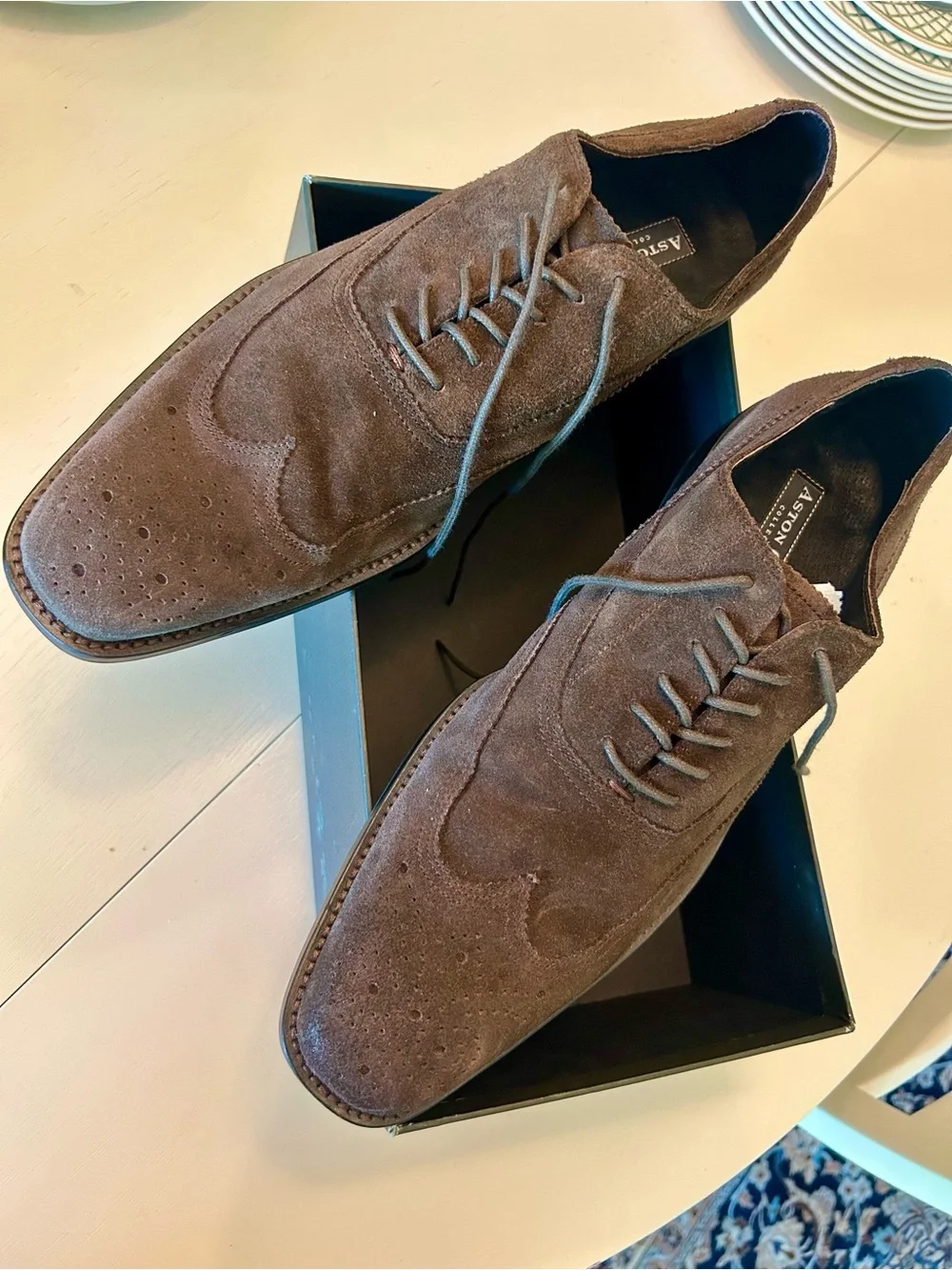 Aston Grey Collection Men’s Dress Shoes – Size 11 (Brown Suede)